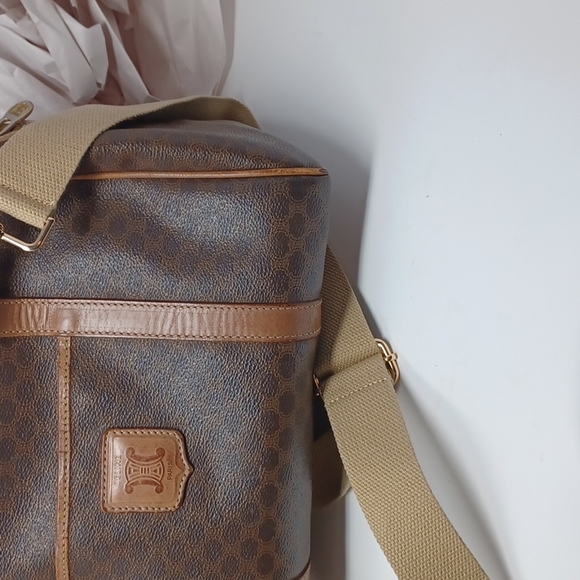 $500 Auth Celine Boston Bag 12" Satchel Brown - Picture 8 of 8